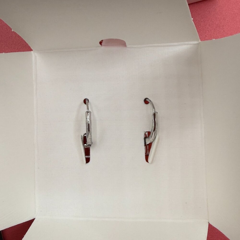 Diamonique New in Box Sterling Silver Emerald Cut CZ Earrings QVC - Picture 6 of 13